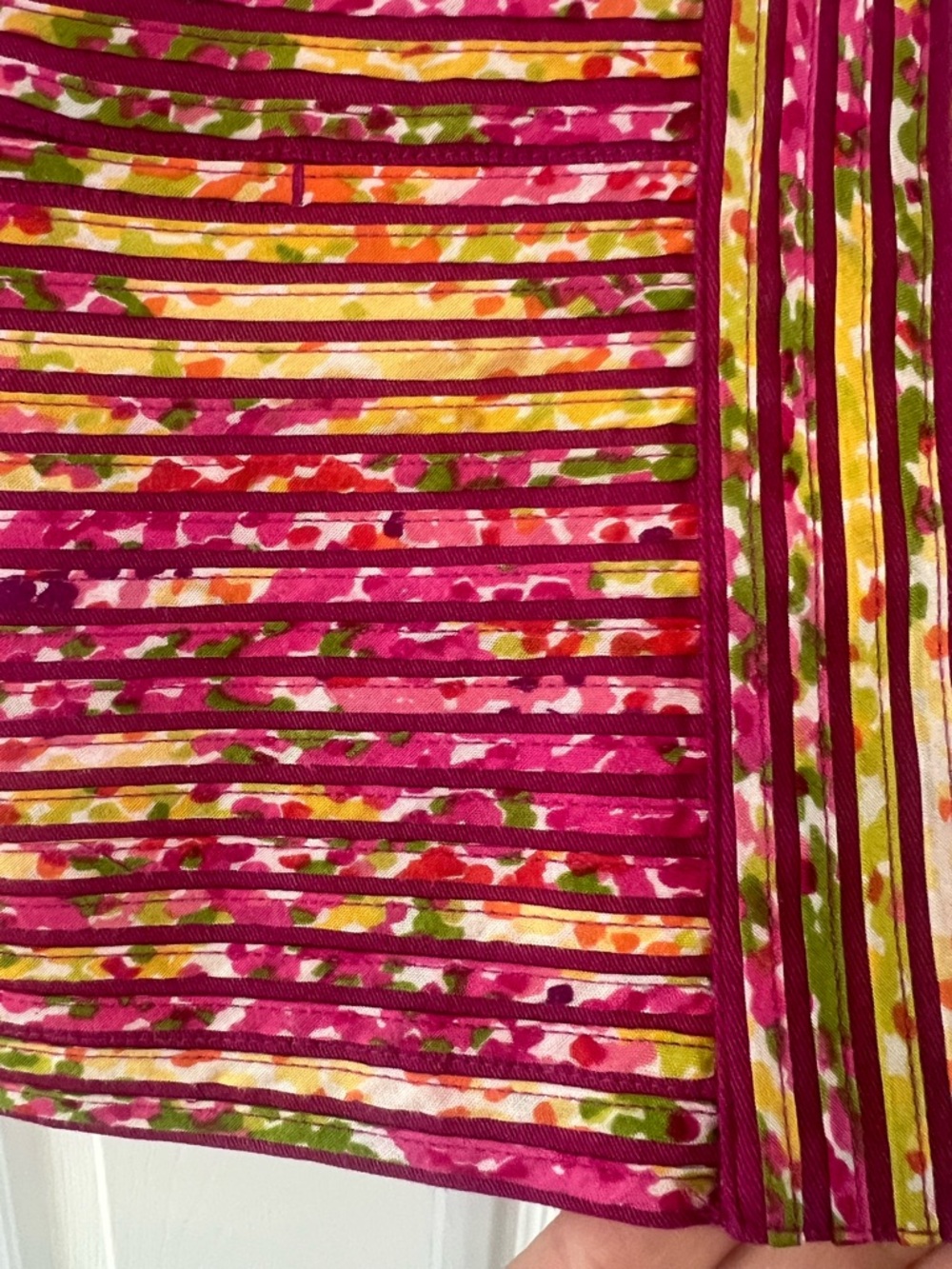 Chico's Fuchsia Multi-Striped Button Jacket - Picture 2 of 8